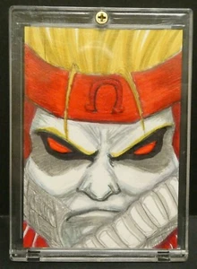 Comic Marvel DC Sketchkarte 1 von 1 bemalte Helden Omega rot - Bild 1 von 2
