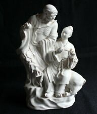 Superbe et ancienne sculpture en porcelaine blanc de Chine Hauteur 23.5 cm