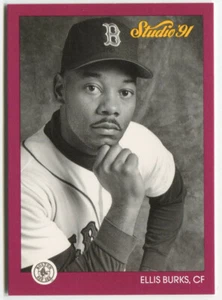 1991 Leaf Studio #12 Ellis Burks Boston Red Sox - Picture 1 of 2