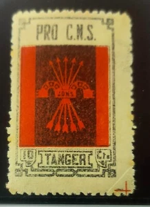 TANGER. EDIFIL 9a *. 10 CTS NEGRO Y ROSA PRO C.N.S - Picture 1 of 2