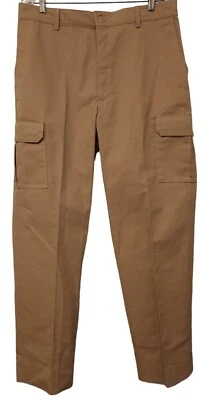 Pantalones cargo RED KAP beige uniforme pierna recta ropa de trabajo para hombre 36x34 NUEVOS NUEVOS CON ETIQUETAS  Foto 1 de 4