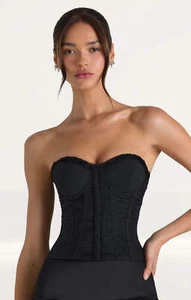 Oh Polly Womens Black Corset RRP £48 - Picture 1 of 29