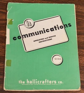 ORIGINAL HALLICRAFTERS SX-101A RECEIVER INSTRUCTION BOOK MANUAL - Zdjęcie 1 z 1