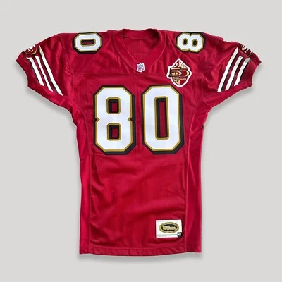 Camiseta deportiva Wilson Jerry Rice 49ers 1996 firmada modelo profesional local auténtica - JSA Foto 1 de 4