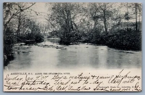 Postcard c1907 Asheville North Carolina Along The Swannaoa River - Imagen 1 de 2