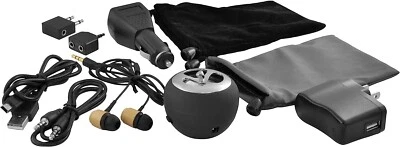 Ematic Accessories: 11 in 1 iPod MP3 Accessory Kit w/ Wood Earbuds & Speaker Blk - Image 1 of 4