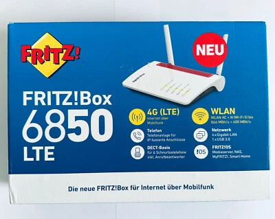 AVM FRITZ!Box 6850 LTE Router | 150 MBit/s | WLAN 4xGigabit-LAN | USB 3.0 NEU - Bild 1 von 4