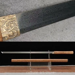 DAMASCUS FOLDED STEEL HANDMADE JAPANESE SAMURAI NINJA SWORD SHARP - Picture 1 of 12