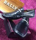 $495 Mens Black Bally Leather Drivers Loafers Shoes Sz 10.5 D US / 9.5 EU