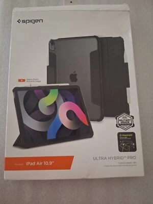 Spigen Ultra Hybrid Pro Case For Ipad Air 10.9" BLACK NEW - Image 1 of 4