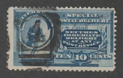 Scott # E2, Used, F, 10¢ Special Delivery, 1888, Duplex Cancel - Image 1 of 2