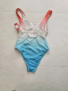 Costume da bagno donna Xhilaration Patriotic Scoop Back One Piece taglia media - Foto 1 di 4