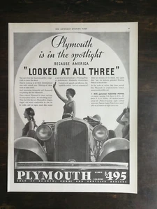 Vintage 1932 Plymouth Full Page Original Ad 424 B - Picture 1 of 1