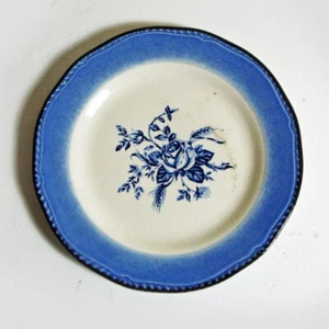 Wood & Sons Colonial Rose, Blue Salad Lunch Plate 7-3/4" Wide, Pristine - Picture 1 of 6