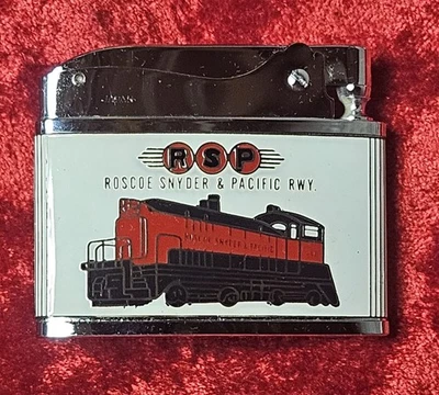 Encendedor publicitario ferroviario Roscoe Snyder & Pacific Railway de Brother nuevo en caja Foto 1 de 4