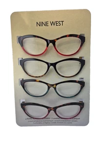 4  Pairs Nine West Reading Glasses 2.00 Tortoise Readers NEW! - Picture 1 of 6