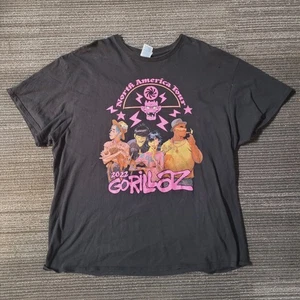 Gorillaz Fall 2022 North American Tour Cracker Island Tee T-Shirt 2XL XXL Black - Picture 1 of 5