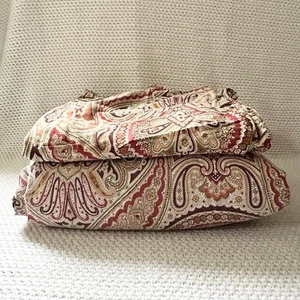 Ralph Lauren Vintage Orsen Karotte Paisley Full Queen Bettbezug 2 Kissenbezüge Set - Bild 1 von 11