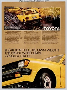 Toyota Corolla Tercel Front Drive Compact Efficiency Vtg 1981 Advertisement - Picture 1 of 5
