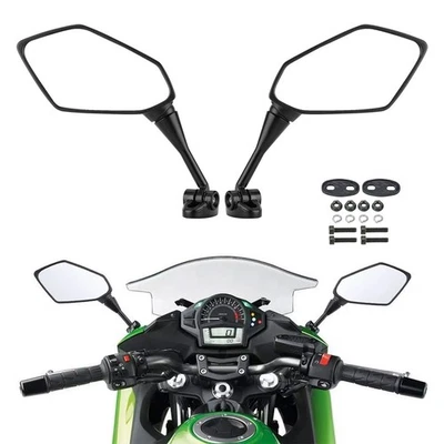 Motorcycle Side Mirrors Rear View Mirrors For Kawasaki Ninja 650R ER6F ER-6F - Image 1 of 4