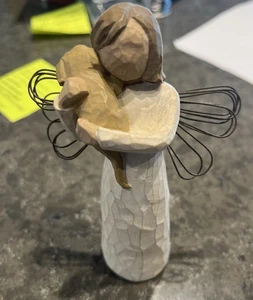 1999 Willow Tree Angel of Friendship Figure Dog Figurine Susan Lordi Demdaco VTG - Picture 1 of 6