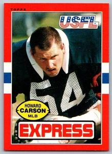 1985 Topps USFL #58 Howard Carson Los Angeles Express - Picture 1 of 2