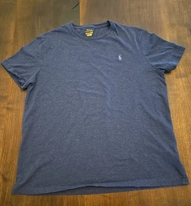 Vintage Polo Ralph Lauren T-Shirt Men's X- Large Blue Single Stitch Grey Pony - Picture 1 of 11