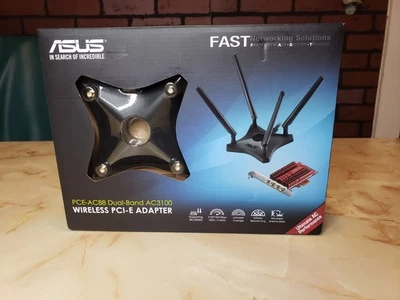 ASUS PCE-AC88 Dual-Band AC3100 Wireless PCI-E Adapter NEW In BOX - Image 1 of 3
