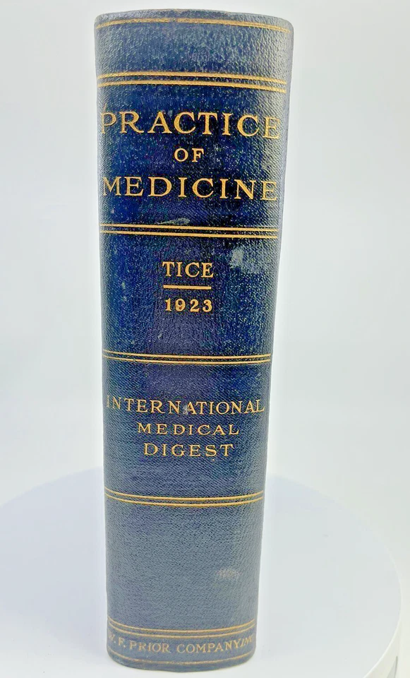 Antique Practice Of Medicine Rice 1923 International Medical Digest W.F. Prior  - Image 1 of 4