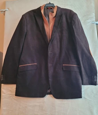 Blazer de pana para hombre imitación gamuza ribete longitud 33, pecho 26, manga 25 Foto 1 de 4