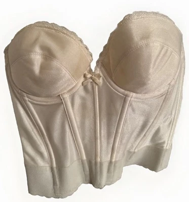 Corsé vintage bajo cubierta para mujer 34B marfil íntima lencería años 70’s CA EE. UU. Foto 1 de 4