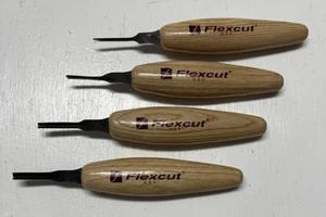 FLEXCUT MICRO 90 DEGREE PARTING TOOL SET - MT800 CARVING TOOLS - Picture 1 of 4