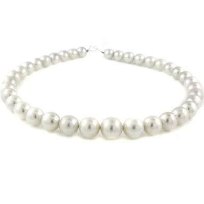 Südseeperlen-kette Südseeperlcollier Argento Bianco 10 - 13 MM Australia Nuovo - Immagine 1 di 4