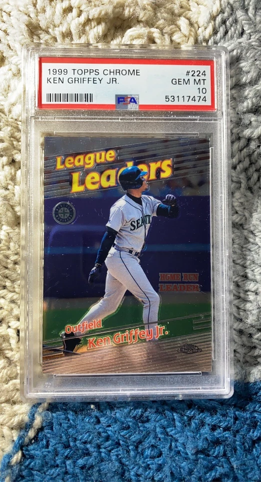 PSA 10 LOW POP 28 1999 Topps Chrome Ken Griffey Jr # 224 Low Pop Raro! Invest - Imagem 1 de 1