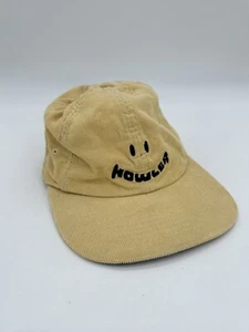 Howlers Bros Yellow Strapback Corduroy Smiley Face Smile Embroidered Hat Cap - Picture 1 of 3