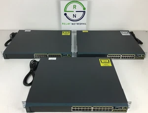 SET BESTEHEND AUS 3 Cisco WS-C2960S-24PS-L 24 Ethernet 10/100/1000 PoE+ Ports - Bild 1 von 8