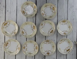 Set Of 10 Fruit Bowls SCS w/Embossed Shiny Gold Hand Painted Decor Made in Japan - Picture 1 of 6
