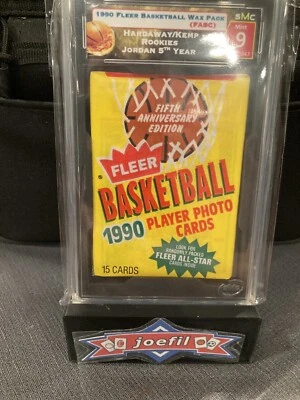 ¡Paquete de cera de baloncesto Fleer 1990 SMC 9 MT!! JORDAN 5º año!!! Foto 1 de 3
