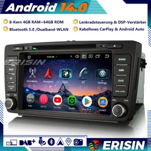 8-Kern Android 14 Autoradio GPS DVD Für Skoda Octavia Yeti Superb Roomster Rapid - Bild 1 von 24