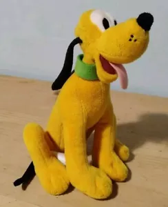 Disney Store Sitting Pluto Dog Plush Stuffed Beanbag 7" Soft Toy - Picture 1 of 2