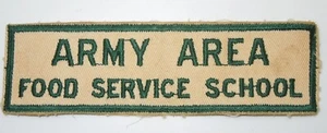 Original WWII US Army Area Food Service School Twill Patch Insignia P37 - Picture 1 of 2