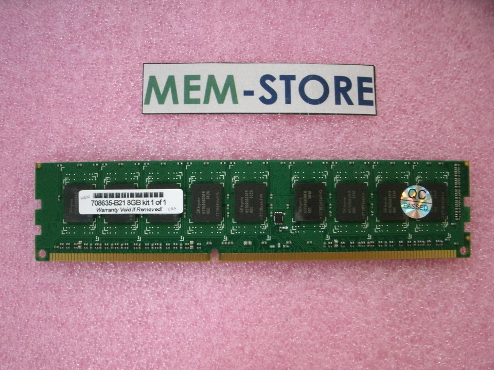 708635-B21 8GB 1866MHz Memory HP ProLiant  DL360p G8 DL380p G8 ML350p G8 - Image 1 of 1