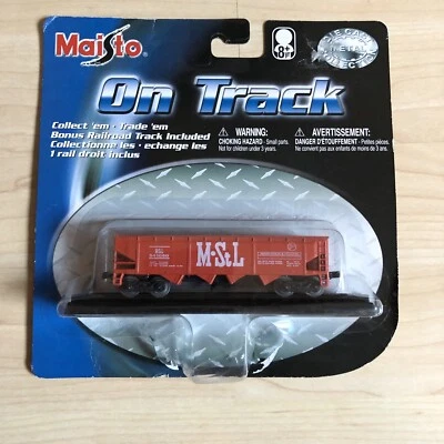 Tren ferroviario de metal fundido a presión Maisto On Track naranja Minneapolis St Luis Hopper Foto 1 de 4
