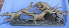 27&quot; GREYHOUND BORZOI LURCHER CARVIN FRANCE RUNNING DOGS figurine marked