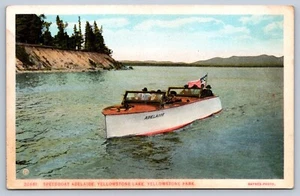 Postal de lancha rápida Adelaide Yellowstone Lake Yellowstone Park Wyoming - Imagen 1 de 2