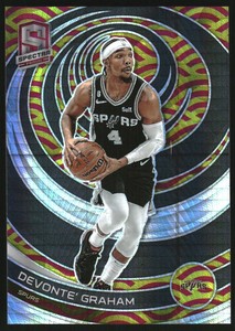 2022-23 Panini Spectra Asia Red and Yellow #125 Devonte' Graham /75