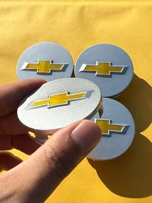  4X CHEVROLET 58mm Wheel Center Caps, CAMARO, COBALT, CAPTIVA, CRUZE, VOLT  - Изображение 1 из 4