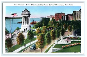 Riverside Drive 155th St. NY Hudson River Aerial City View Monument - Picture 1 of 2