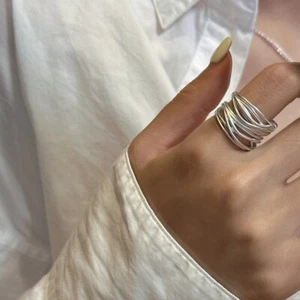 Lines Irregular Opening Ring Irregular Simple Irregular Ring Women - Picture 1 of 6