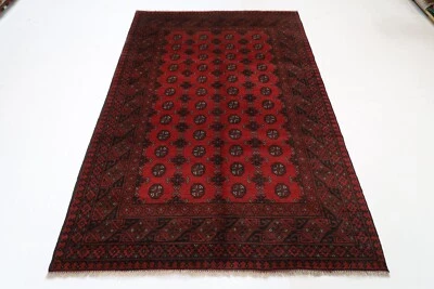 5 x 8 ft Oriental bokhara Area Rug Afghan Hand Knotted Living Room Rug - Image 1 of 4